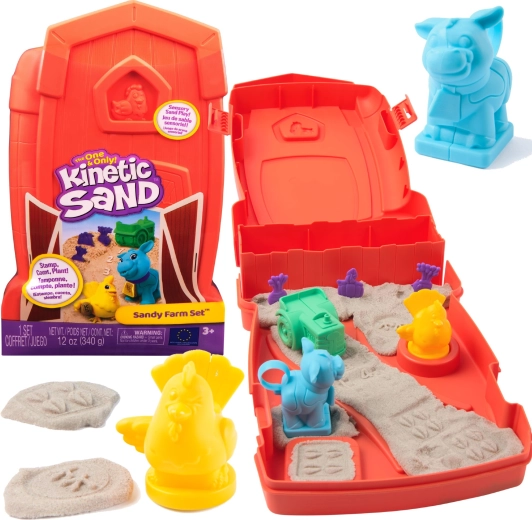 Kinetic Sand Sandy Farm kreativt sæt med kinetisk sand