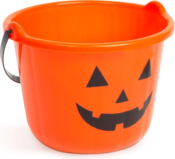 Halloween-plastikspand med græskarmotiv