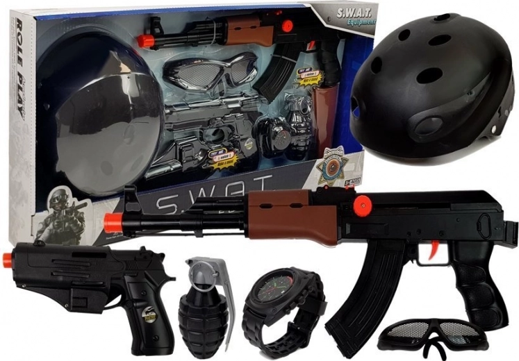 Børne S.W.A.T. Legetøjssæt med Pistoler og Hjelm