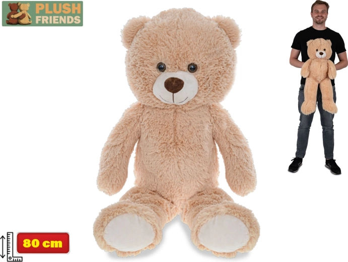 Plysset bjørn Plush Friends 80 cm – lysebrun