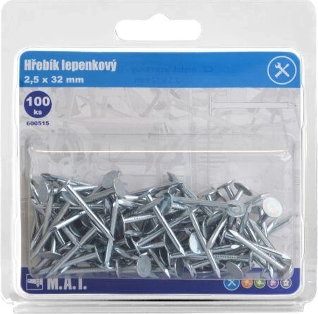 Galvaniserede tagpapsøm 32 × 2,5 mm (100 stk)