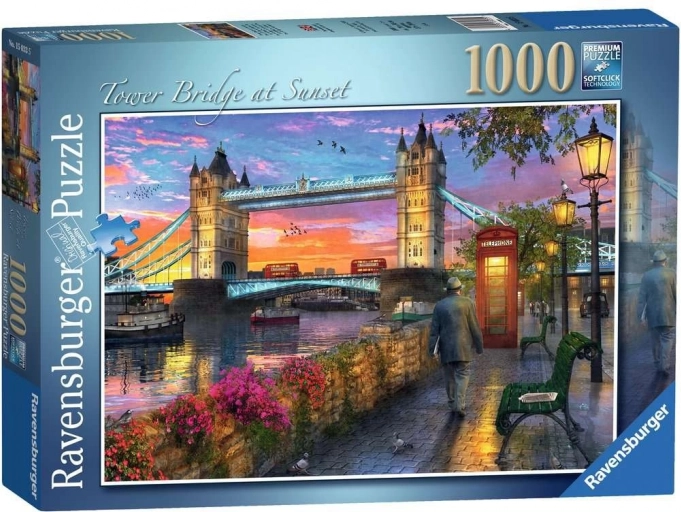 Puslespil 1000 brikker Solnedgang over Tower Bridge