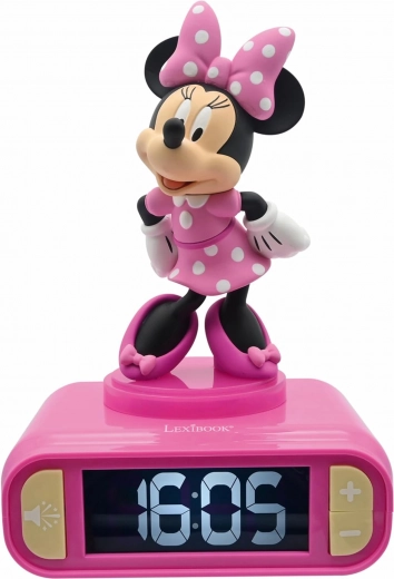 Børnevækkeur med 3D natlys MINNIE