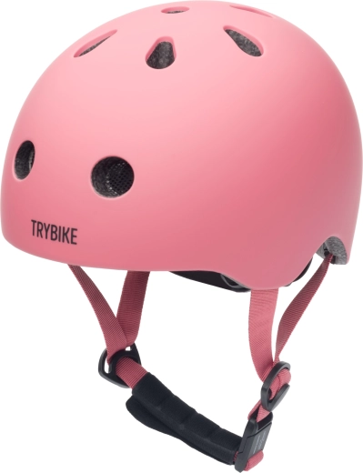 Trybike børnehjelm til cykel og rulleskøjter – pink XS