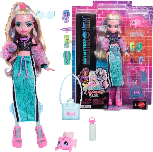 Monster High-dukke Lagoona Blue med tilbehør