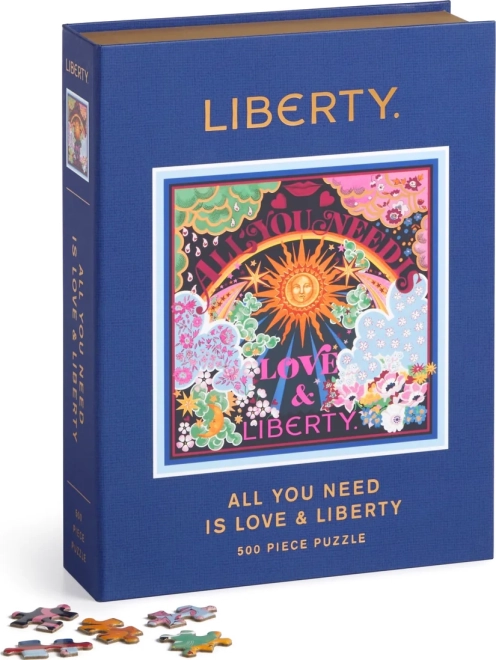 Firkantet puslespil GALISON Liberty: Alt hvad du behøver er kærlighed 500 brikker