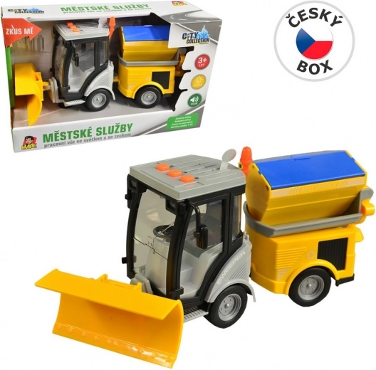 Rydningsbil med friktionsdrev med lys og lyd 25 cm