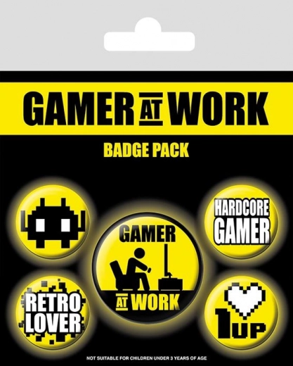 Sæt af badges Game at Work