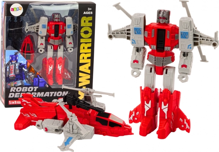 Robot-Helikopter 2-i-1 Transformation X-Warrior Rød