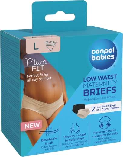 Canpol Babies MumFIT graviditetstrusser med lav talje, størrelse L, 2 stk.