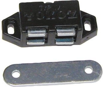 Magnetisk skabslås med push-to-open, brun, 10 stk.