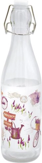 Glasflaske med patentlukning TORO 540 ml – lavendel