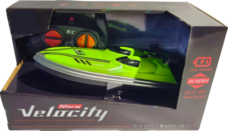 R/C speedbåd Velocity Storm 1:16 2,4 GHz limegrøn