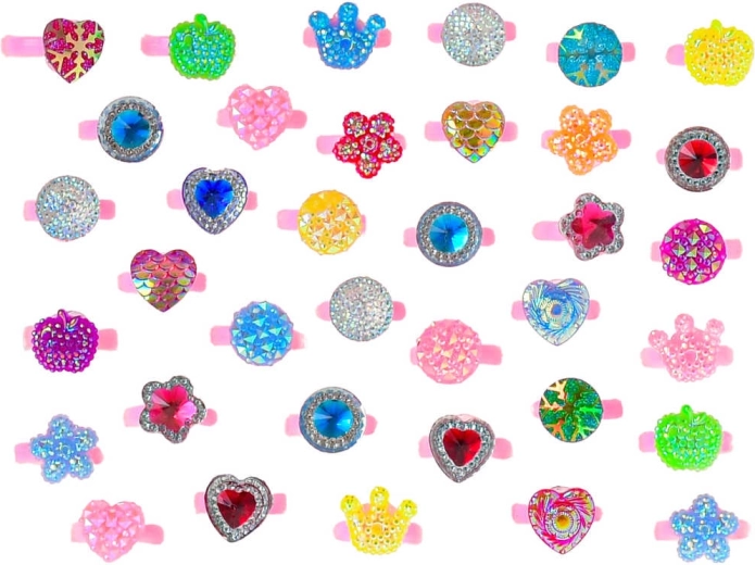 Glitrende look med imiteret sten
