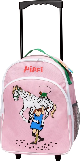 Pippi børnekuffert på hjul, lyserød