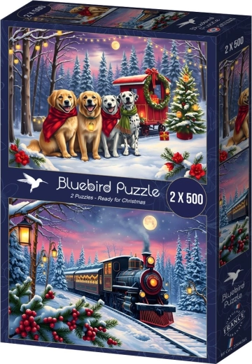 Bluebird puslespil Julen kommer 2×500 brikker
