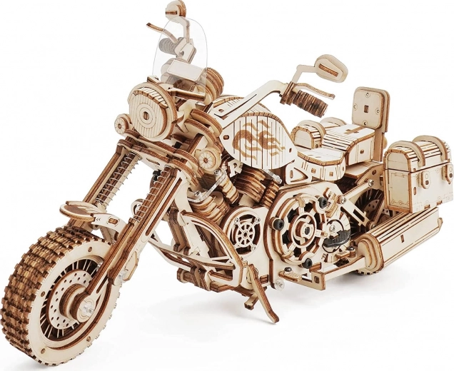 RoboTime 3D mekanisk motorcykel-byggesæt i træ – cruiser