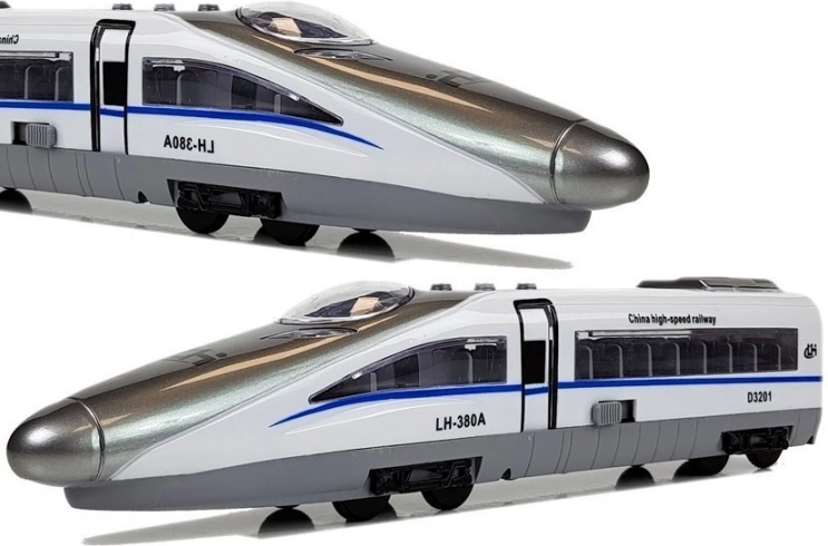 Pendolino-tog med træk hvidt med lyd og lys