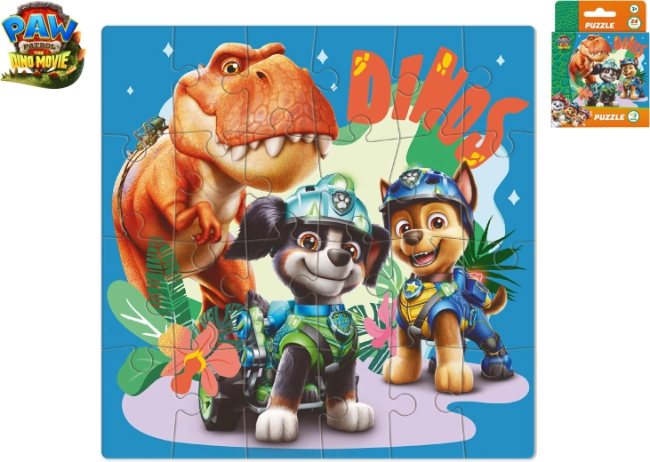 Puslespil Paw Patrol: The Dino Movie med T-Rexen Timmy, 24 brikker