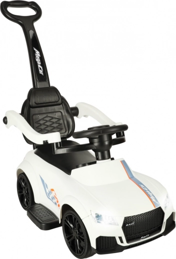 Skubbebil 3-i-1 med lys og lyde – Hvid