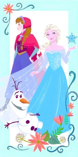 Frozen badehåndklæde - 1 stk.