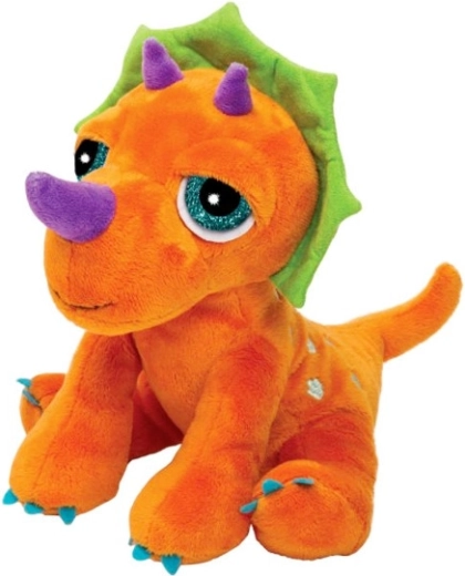 Plysdinosaur Triceratops – blød hånddukke-boa