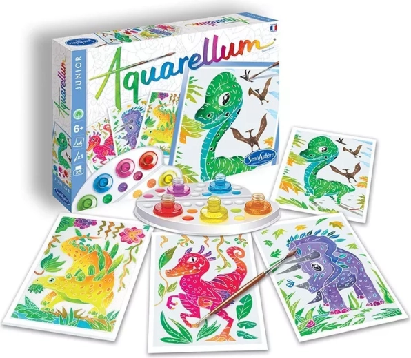 Sentosphere akvarel-kreativsæt junior – dinosaurer