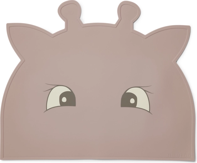 NuuRoo Albert silikoneunderlag giraffe woodrose