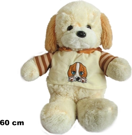 Stor plyshund med T-shirt 65 cm
