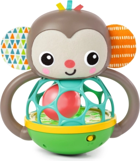 Multisensorisk legetøj OBALL Grab & Giggle Monkey til børn fra 6 måneder