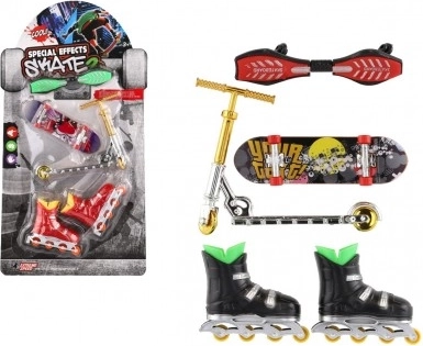 Fingersæt skateboard, waveboard, rulleskøjter og løbehjul – plast, mix varianter