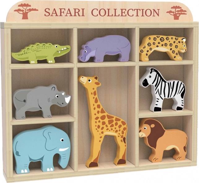 Træsæt med safari-dyr 2Kids Toys