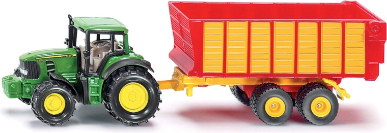 John Deere-traktor med ensilagevogn