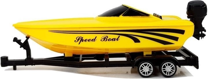 Aftagelig trailer med gul båd