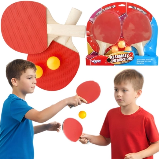 Woopie bordtennissæt med 3 bolde