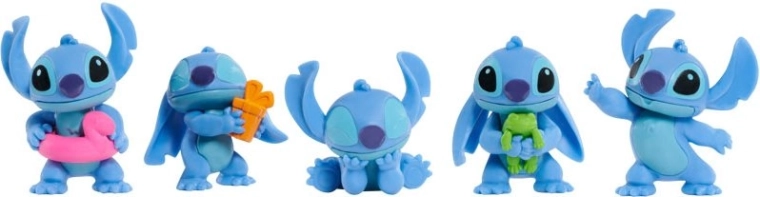 Disney sæt med figurer stitch – kollektion med 5 mini-figurer