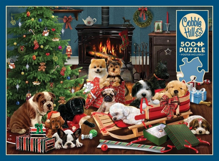 Puzzle Julehvalpe 500 brikker Cobb Hill