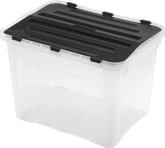 Plastisk opbevaringsboks med låg HEIDRUN Classic 42 l
