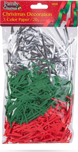 Juledekoration af farvede papirstrimler 20 g