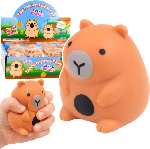Antistress klem-kapybara squishy brun 7 cm