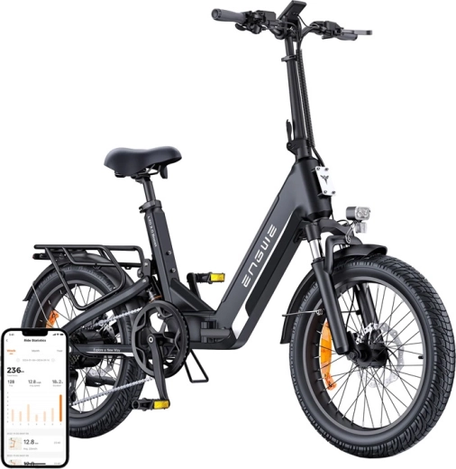 Elektrisk cykel Engwe L20 3.0 Boost 250 W 20" sort