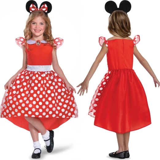 Minnie Mouse Disney-børnekostume til piger, 110–122 cm