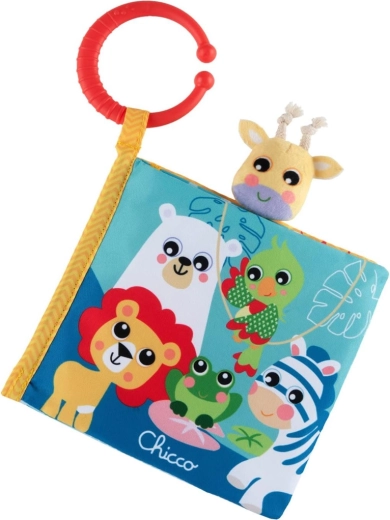 Chicco tekstil sansebog med dyr 3 m+