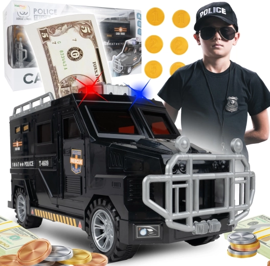 Sparekasse pengeskab politibil SWAT