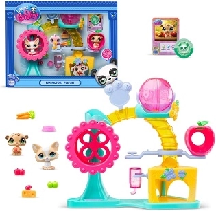 Littlest Pet Shop Sjov fabrik med 2 figurer