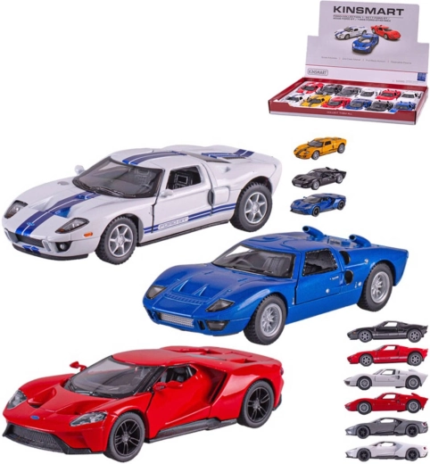 Kinsmart metalmodel af bil Ford GT 13 cm med optrækstræk - 1 stk.