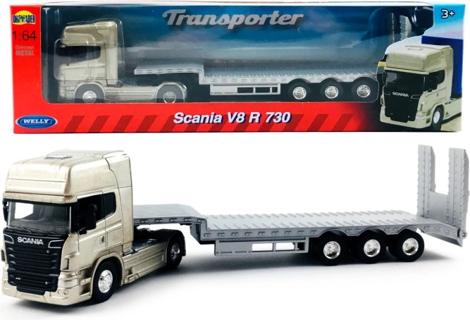 Welly lastbil Scania 1:64 med sættevogn