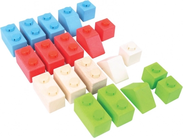 Bigjigs Baby Træbyggesæt Primary Set