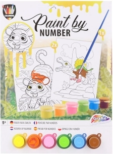 Maling efter tal - dinosaur/tiger