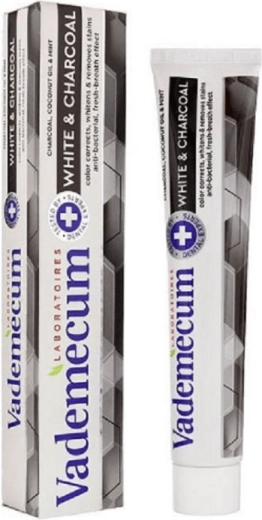 Vademecum ProLine White & Charcoal blegende tandpasta 75 ml